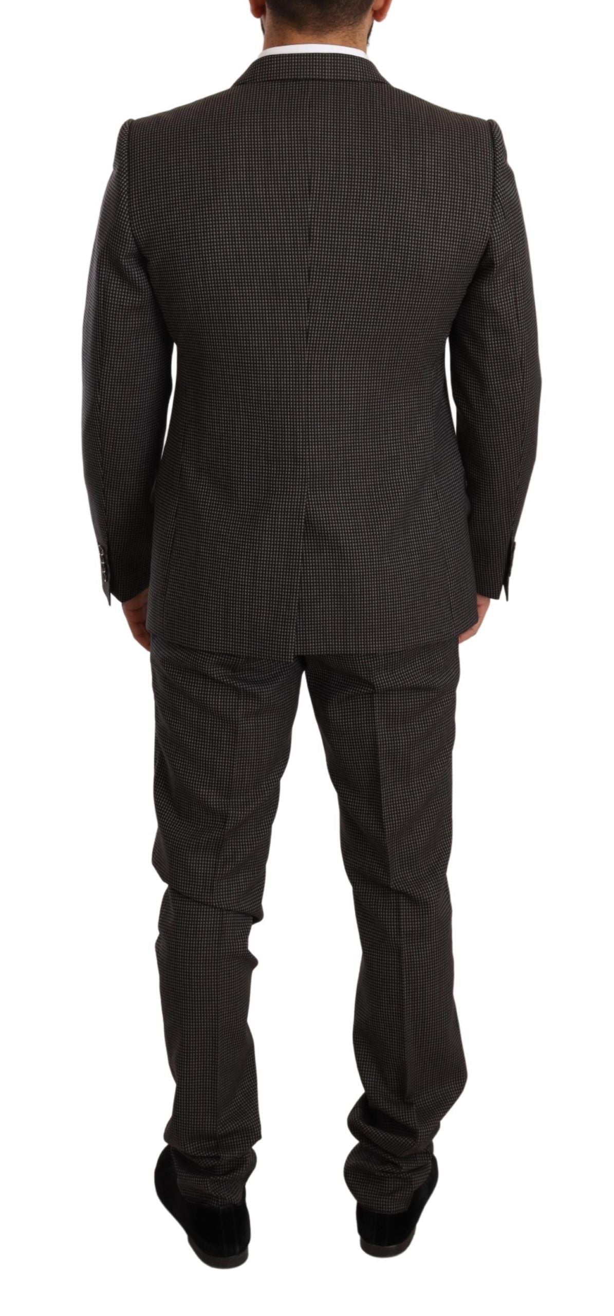 Dolce & Gabbana Elegant Grey Martini villainen pukusarja