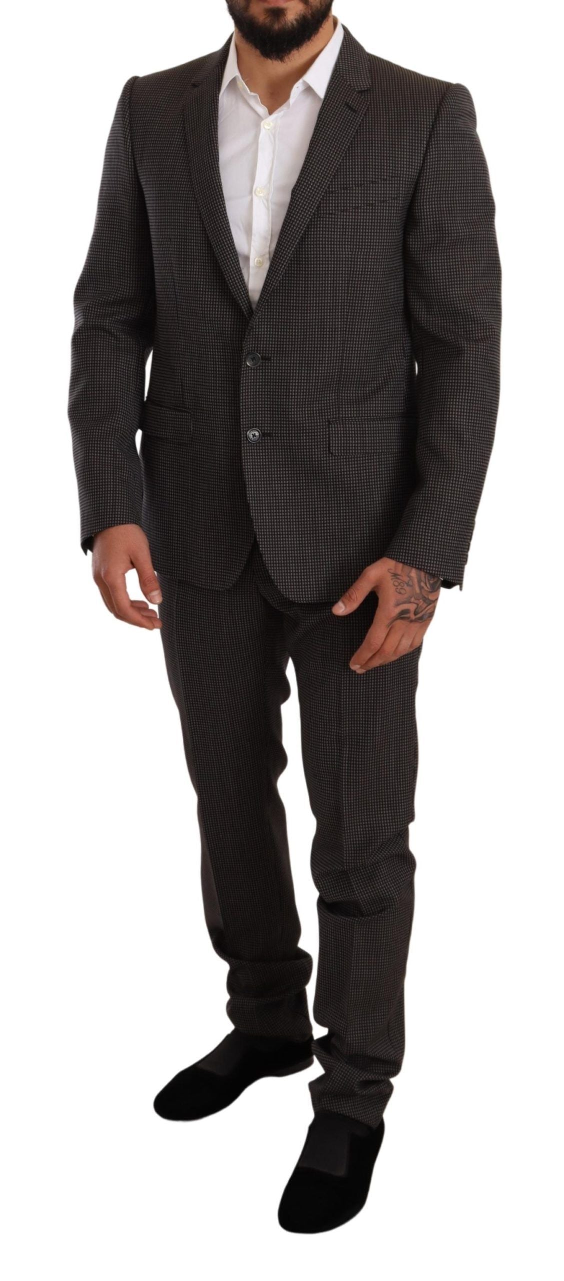 Dolce & Gabbana Elegant Grey Martini villainen pukusarja