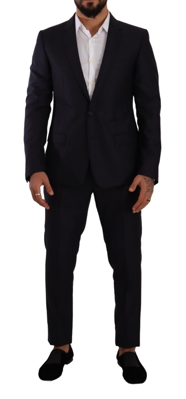 Dolce & Gabbana Elegant Slim Fit Wool Silk Cashmere -puku