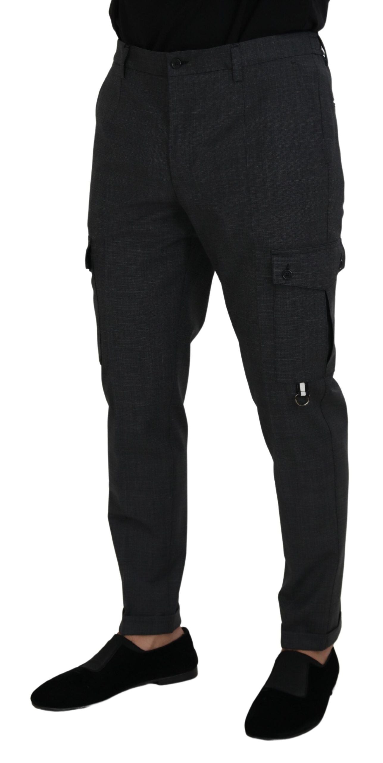 Dolce & Gabbana tyylikkäät ruudulliset Slim Fit Cargo -housut