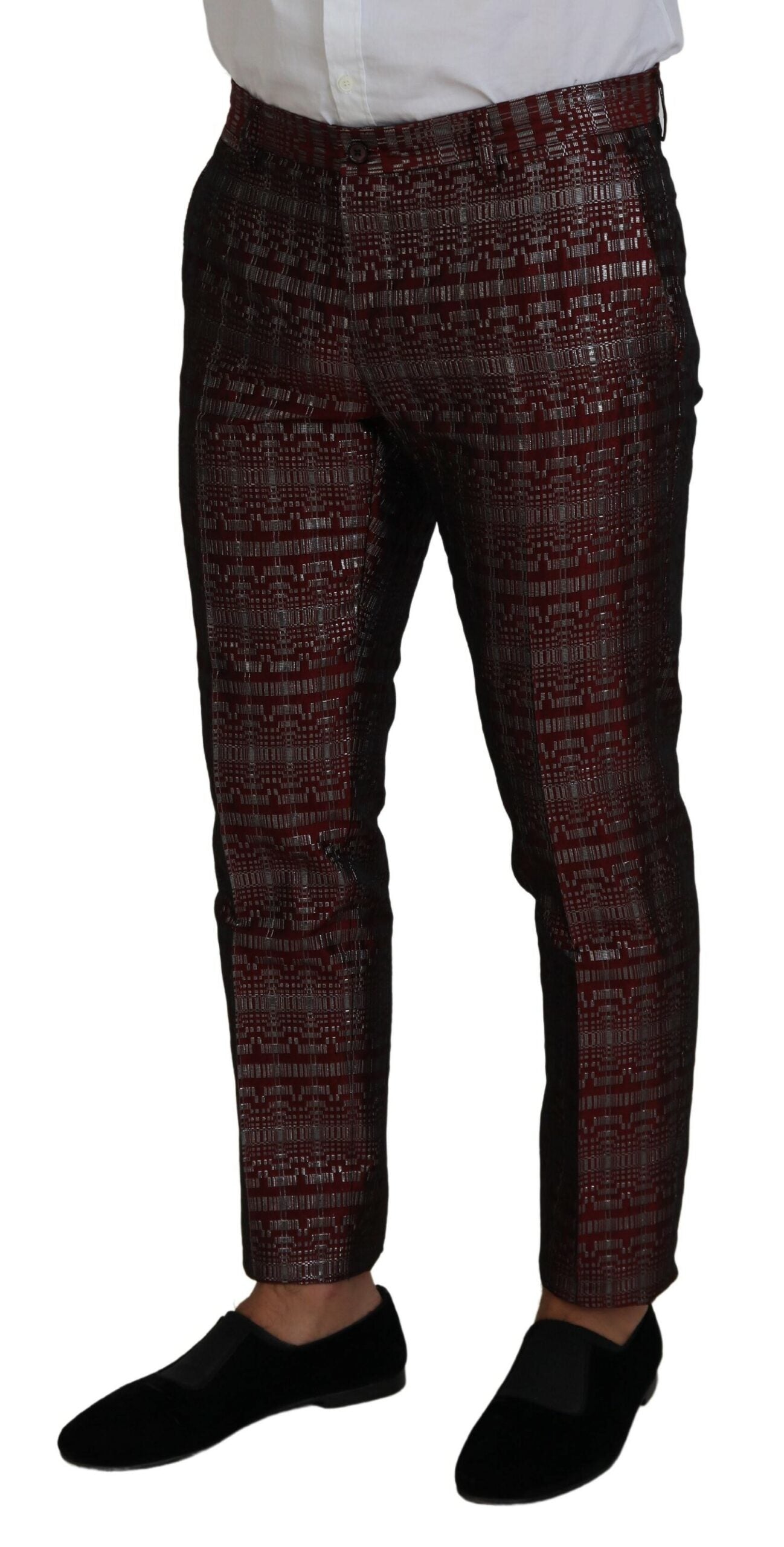 Dolce & Gabbana Bordeaux Fantasy Slim Fit kaksiosainen puku