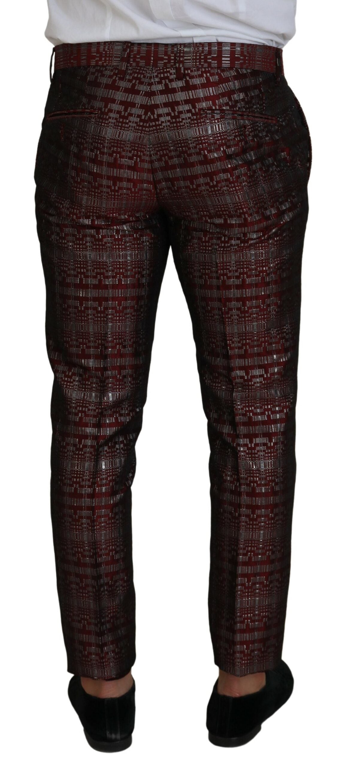 Dolce & Gabbana Bordeaux Fantasy Slim Fit kaksiosainen puku