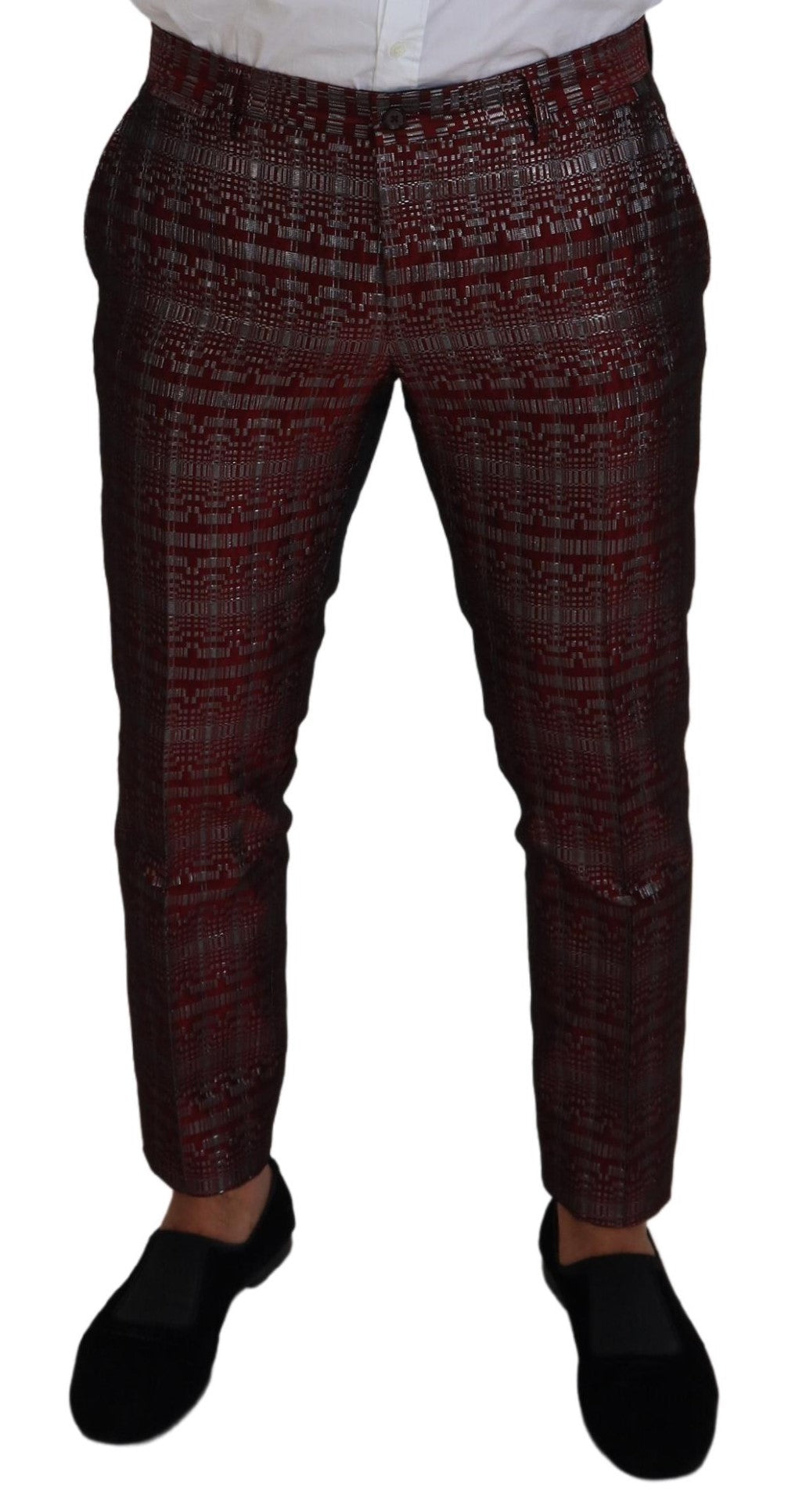 Dolce & Gabbana Bordeaux Fantasy Slim Fit kaksiosainen puku