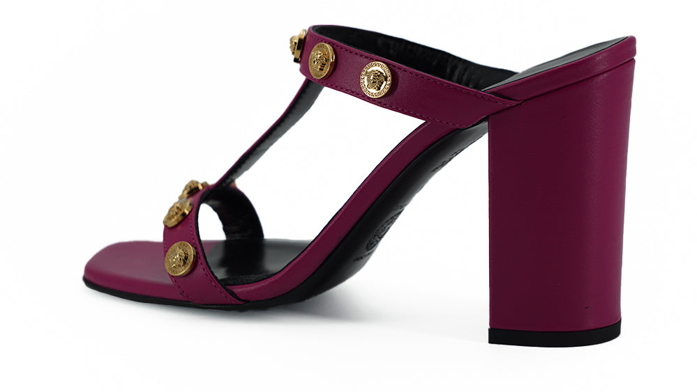 Versace Elegant Purple Calf Leather High sandaalit
