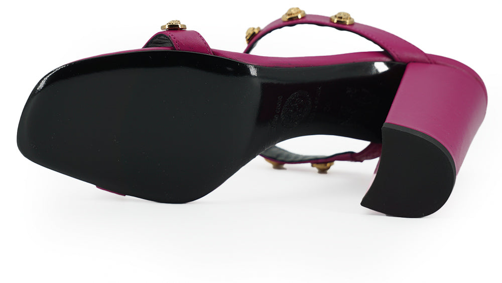 Versace Elegant Purple Calf Leather High sandaalit
