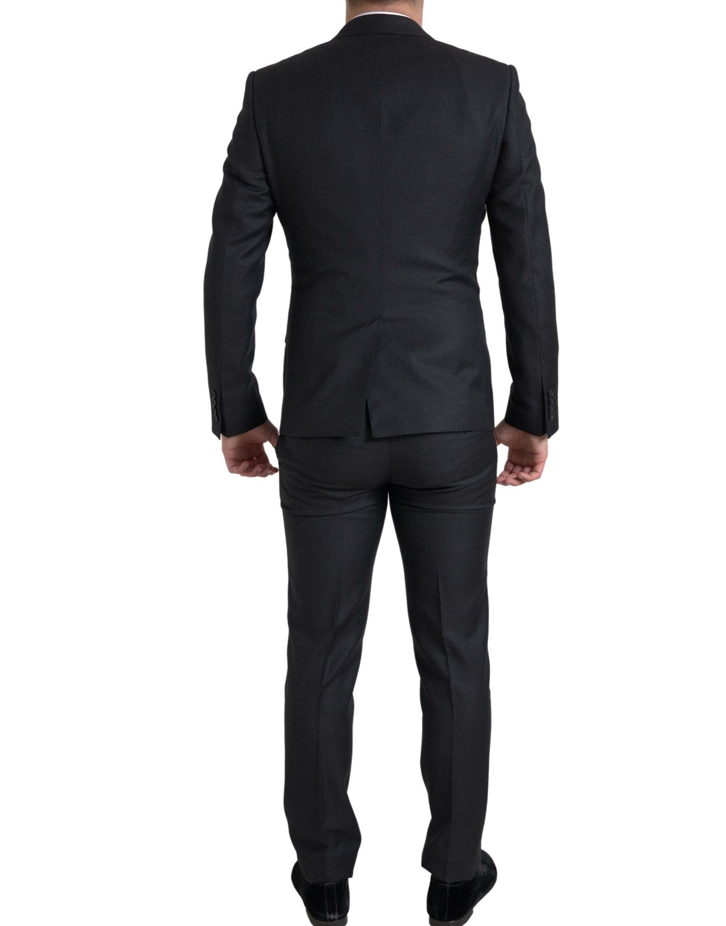 Dolce & Gabbana Elegant Black Martini Slim Fit 3-osainen puku