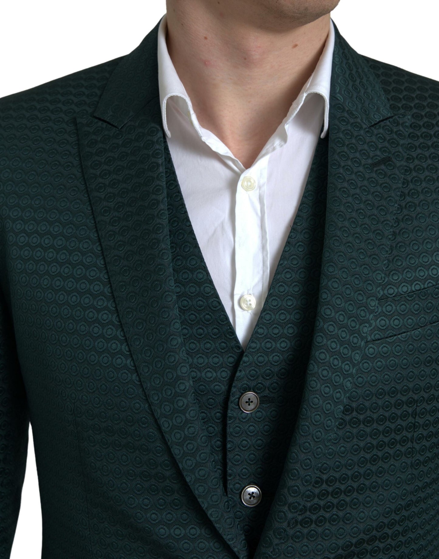 Dolce & Gabbana Emerald Elegance Slim Fit 3-osainen puku