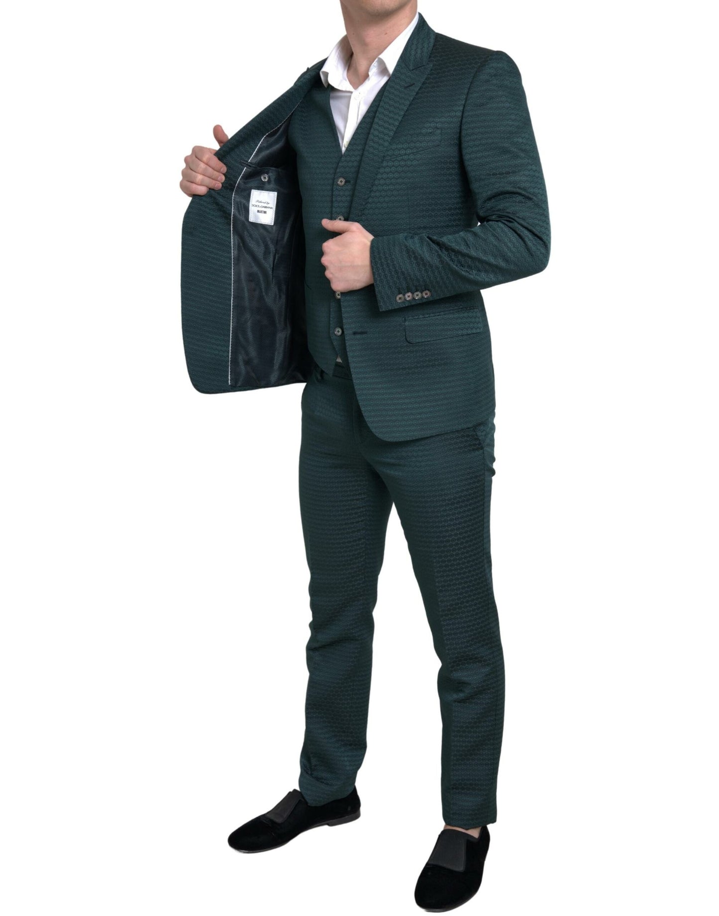 Dolce & Gabbana Emerald Elegance Slim Fit 3-osainen puku