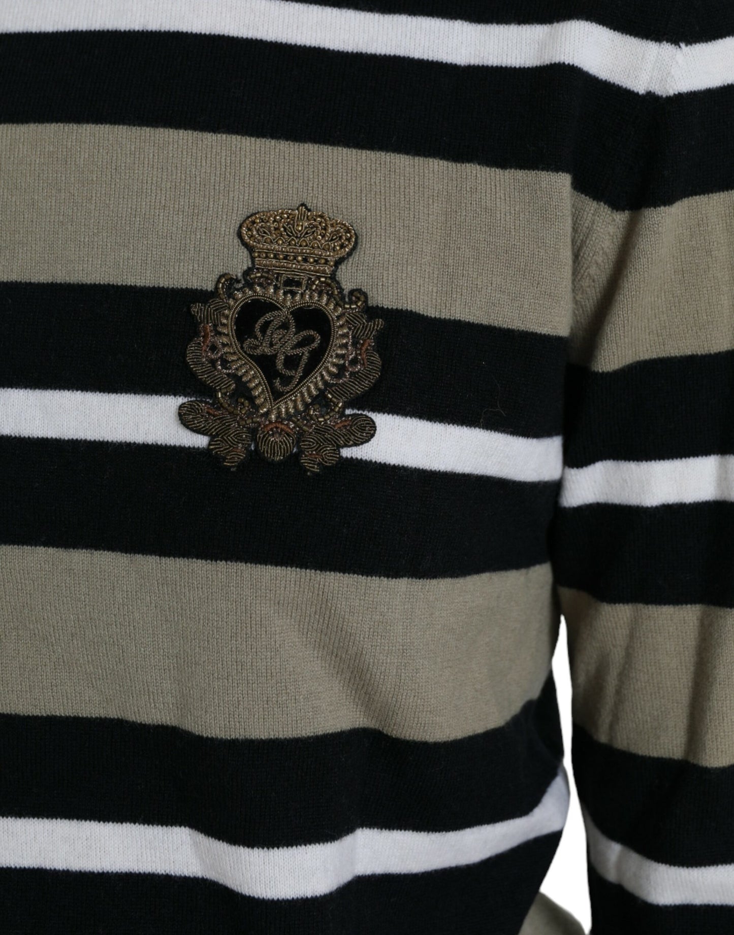 Dolce & Gabbana tyylikäs raidallinen villapaita villapaita