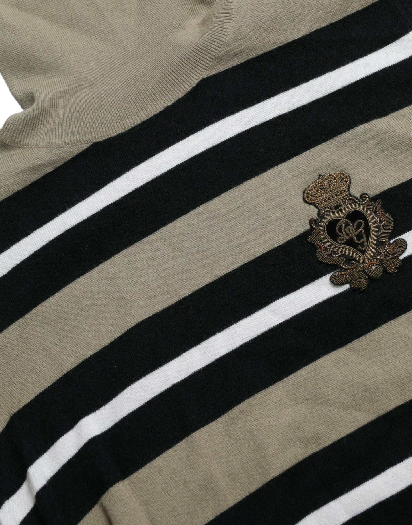 Dolce & Gabbana tyylikäs raidallinen villapaita villapaita