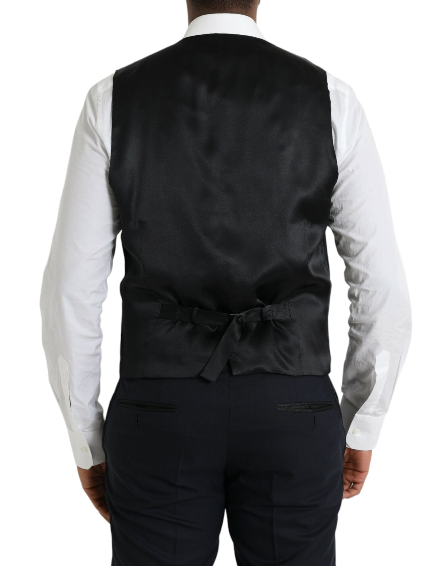 Dolce & Gabbana tummansininen MARTINI Wool Formal 3-osainen puku