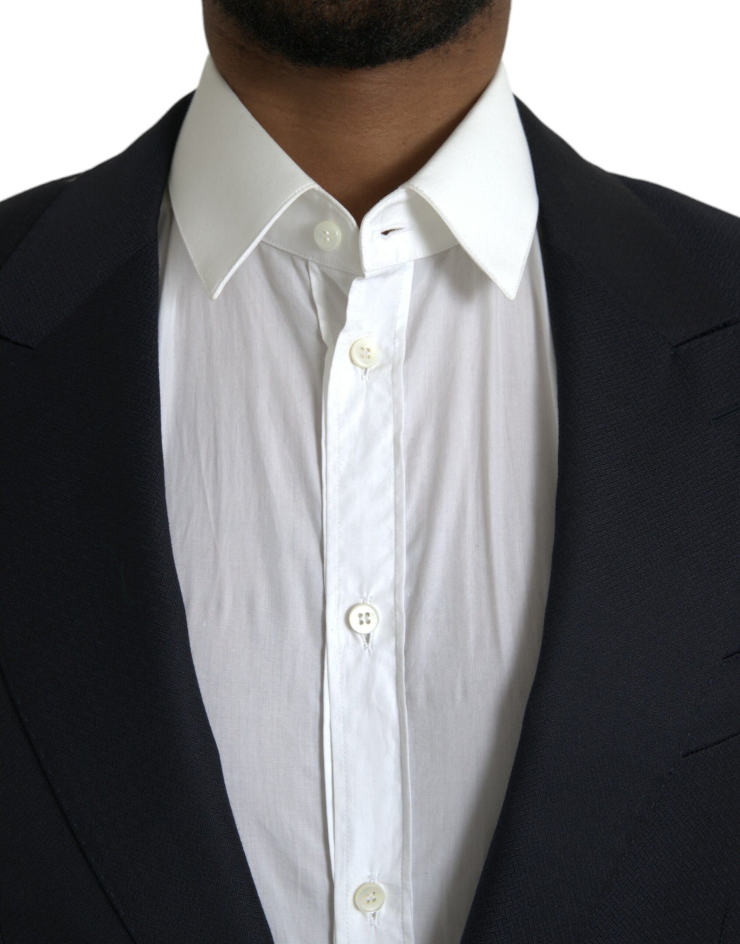 Dolce & Gabbana tummansininen villainen NAPOLI muodollinen 2-osainen puku
