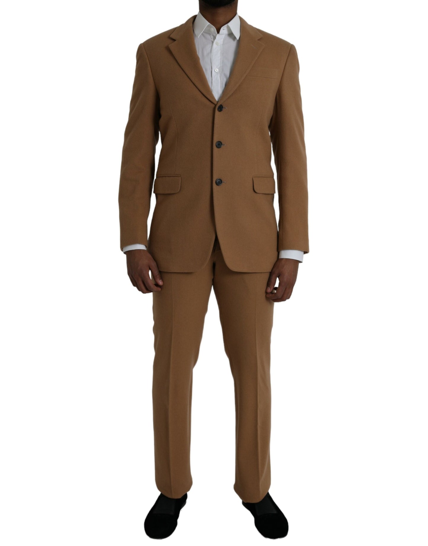 Prada Brown Cashmere 2-osainen yksirivinen puku