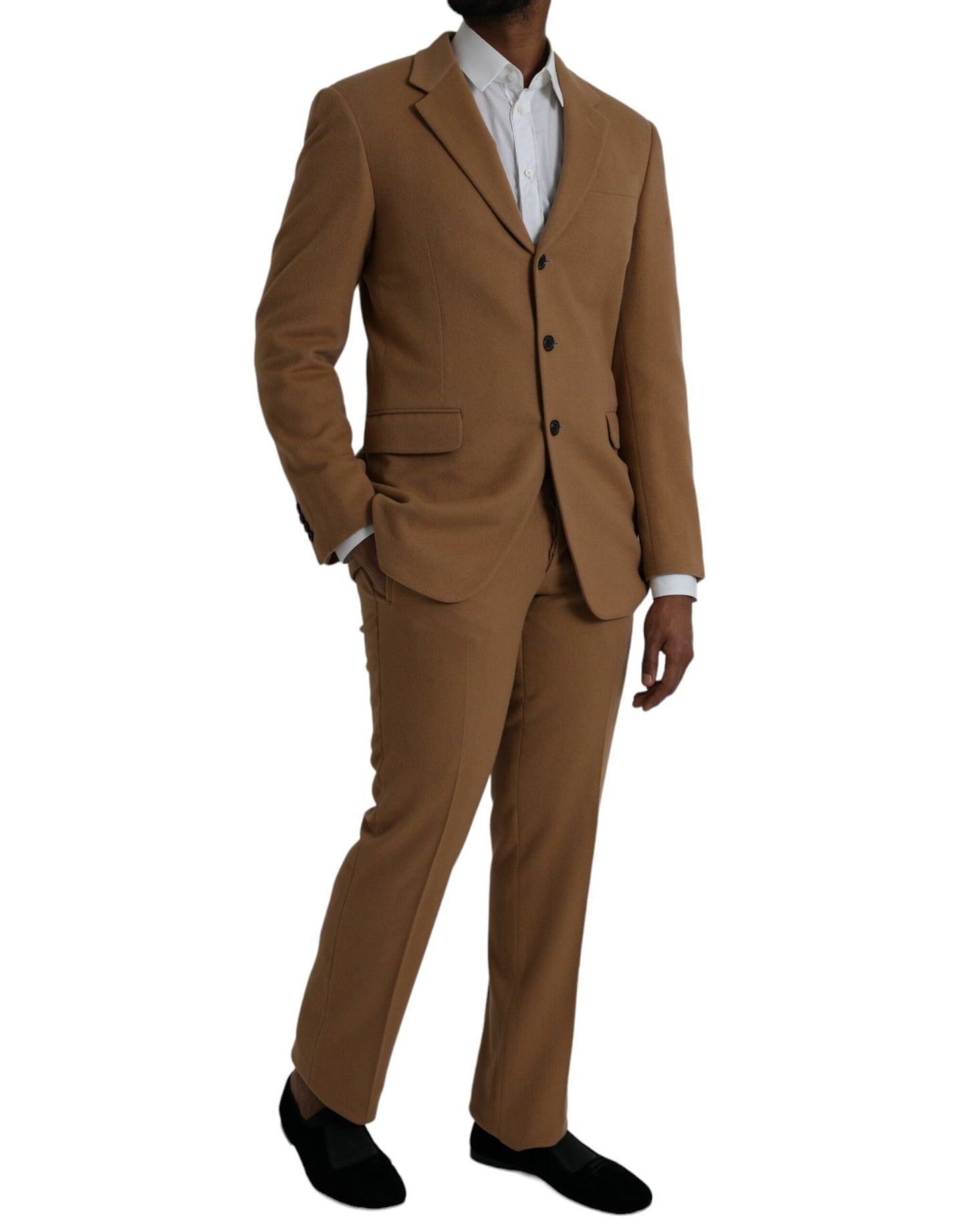 Prada Brown Cashmere 2-osainen yksirivinen puku