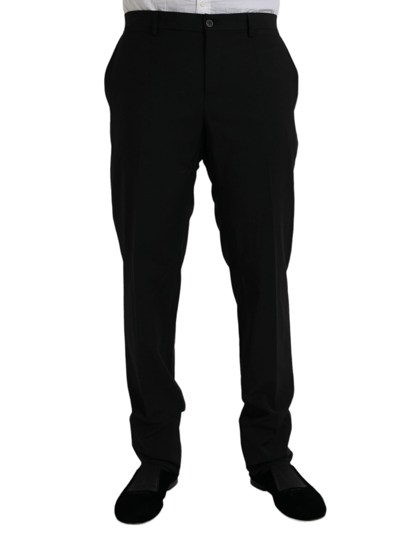 Dolce & Gabbana musta polyesteri STAFF muodollinen 3-osainen puku