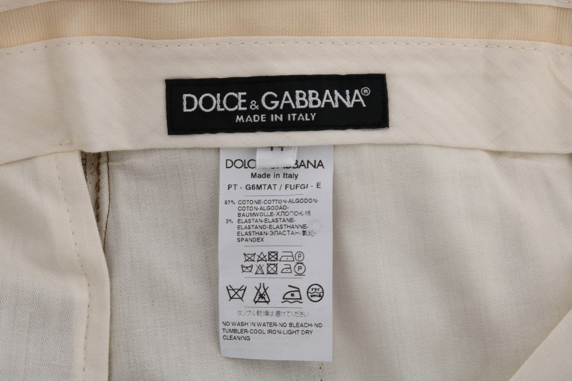Dolce & Gabbana tyylikkäät ruskeat juhlahousut miehille
