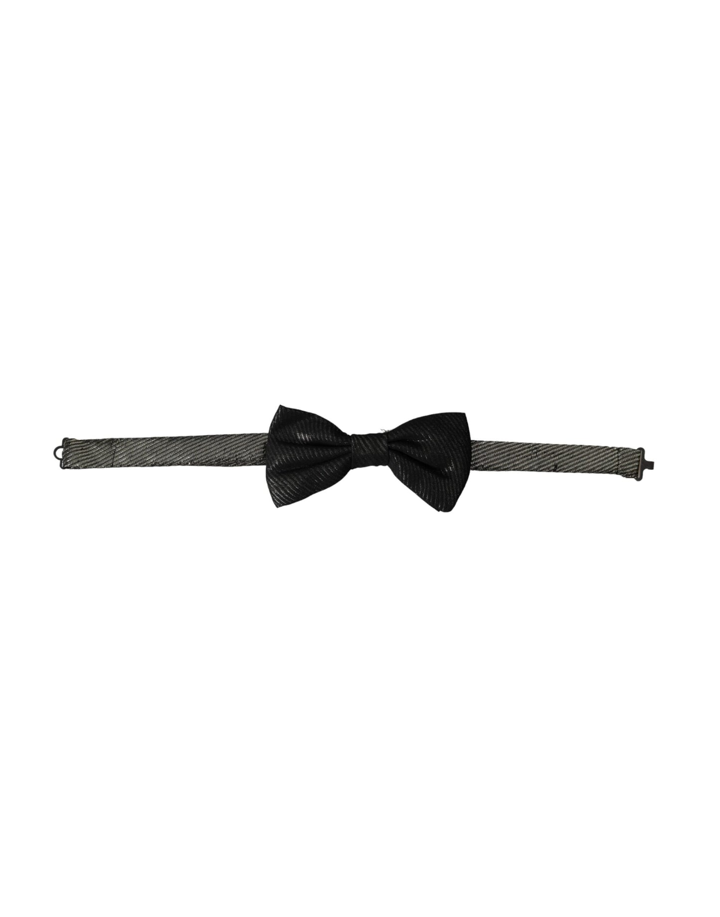 Dolce & Gabbana Black Fantasy Silk säädettävä kaula miesten rusetti