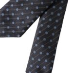 Dolce & Gabbana musta sininen polka dot silkki säädettävä miesten solmio