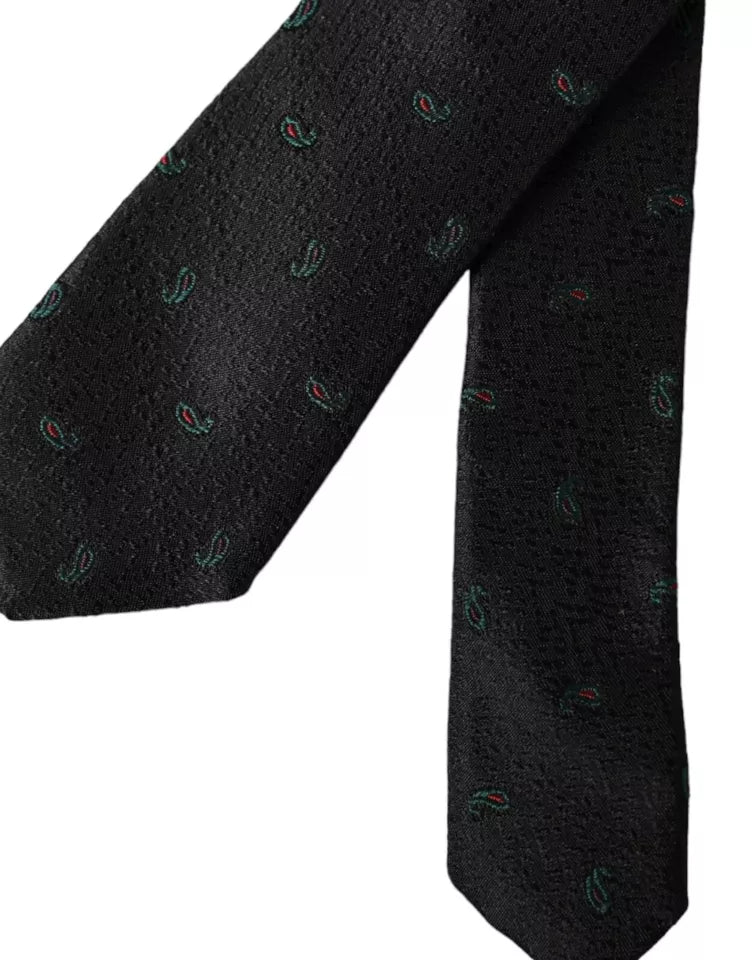Dolce & Gabbana Black Fantasy 100 % silkki säädettävä miesten solmio