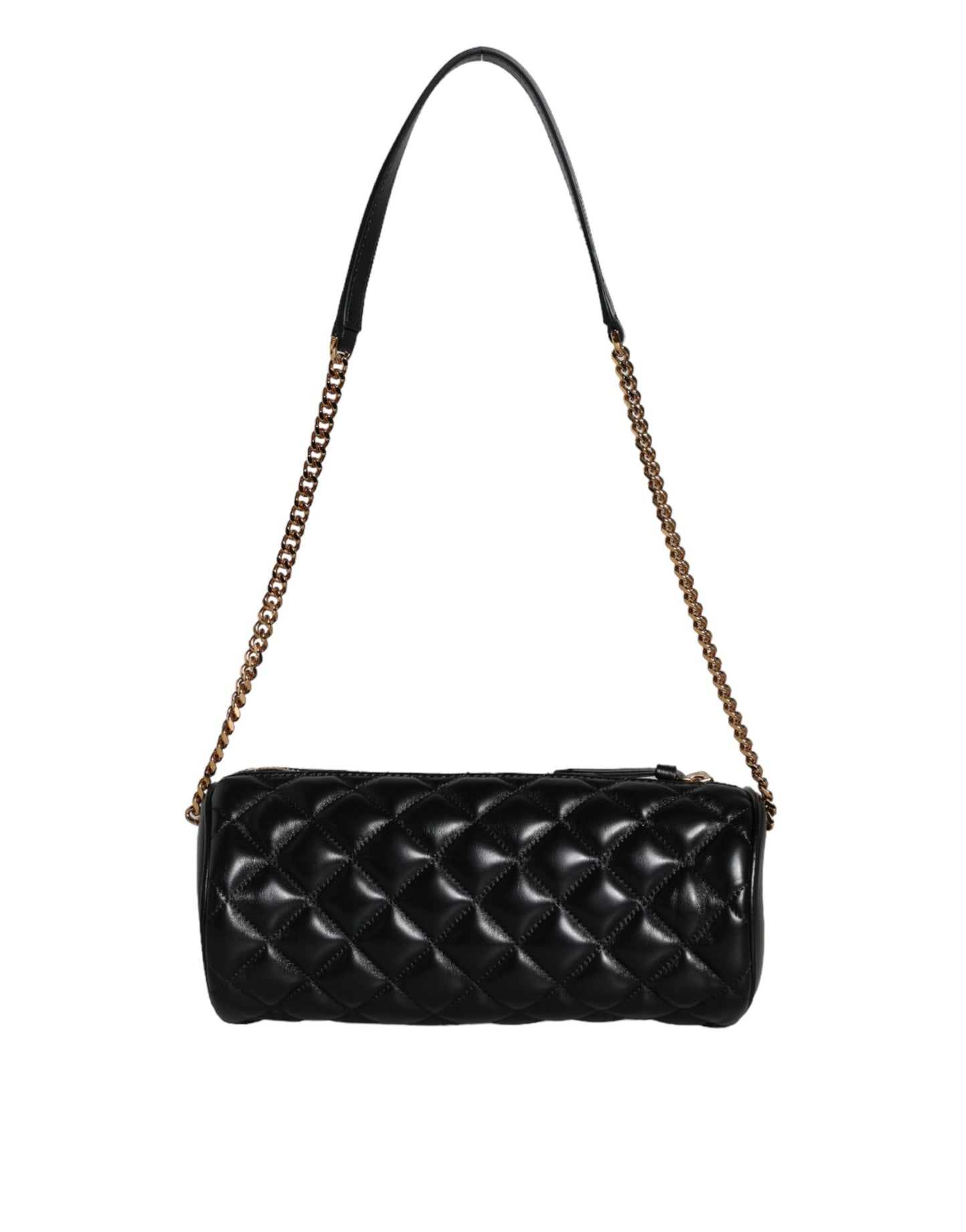 Versace Musta Mini tikattu lampaannahkainen Crossbody Sling Laukku