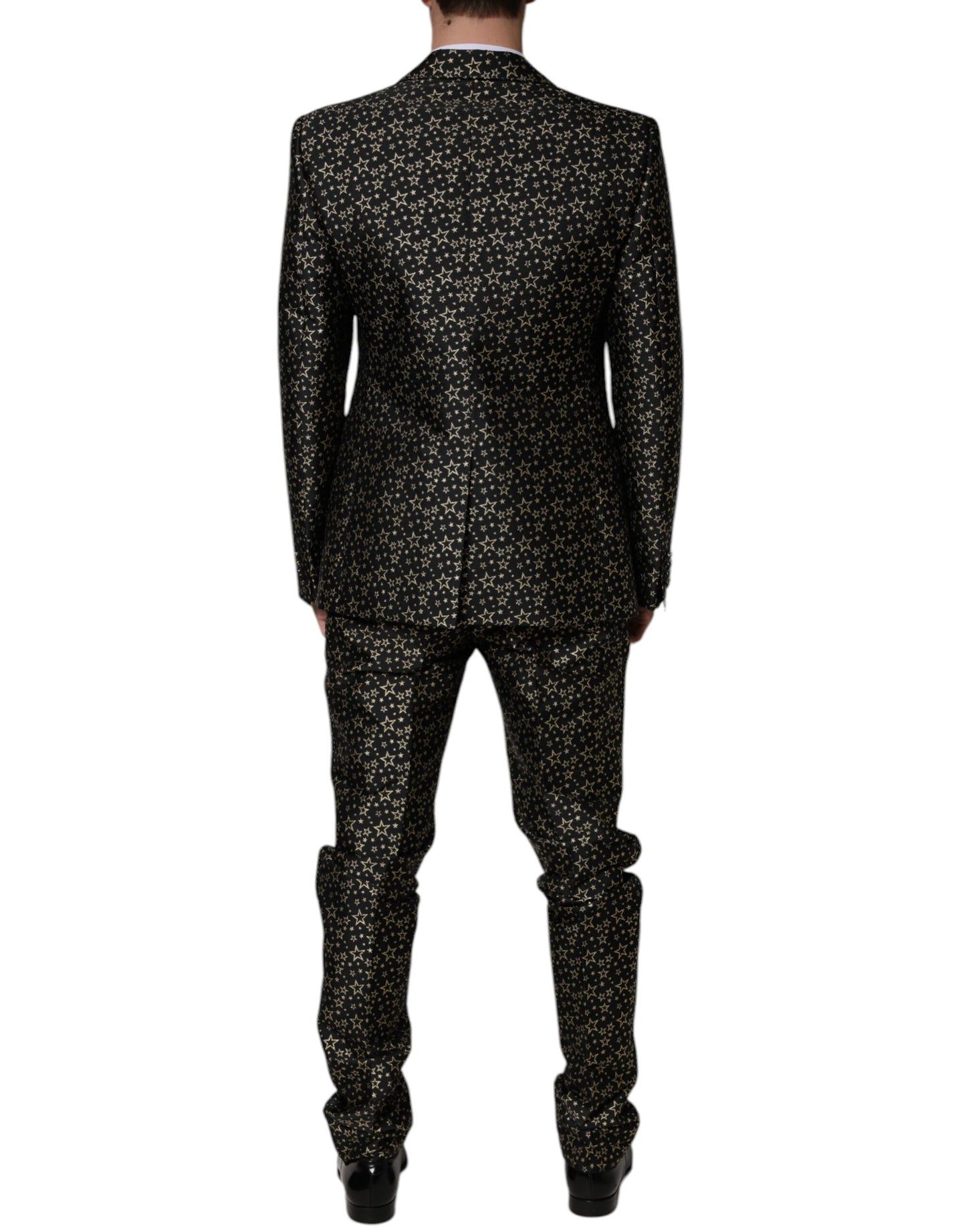Dolce & Gabbana Black Stars Jacquard SICILIA 2-osainen puku