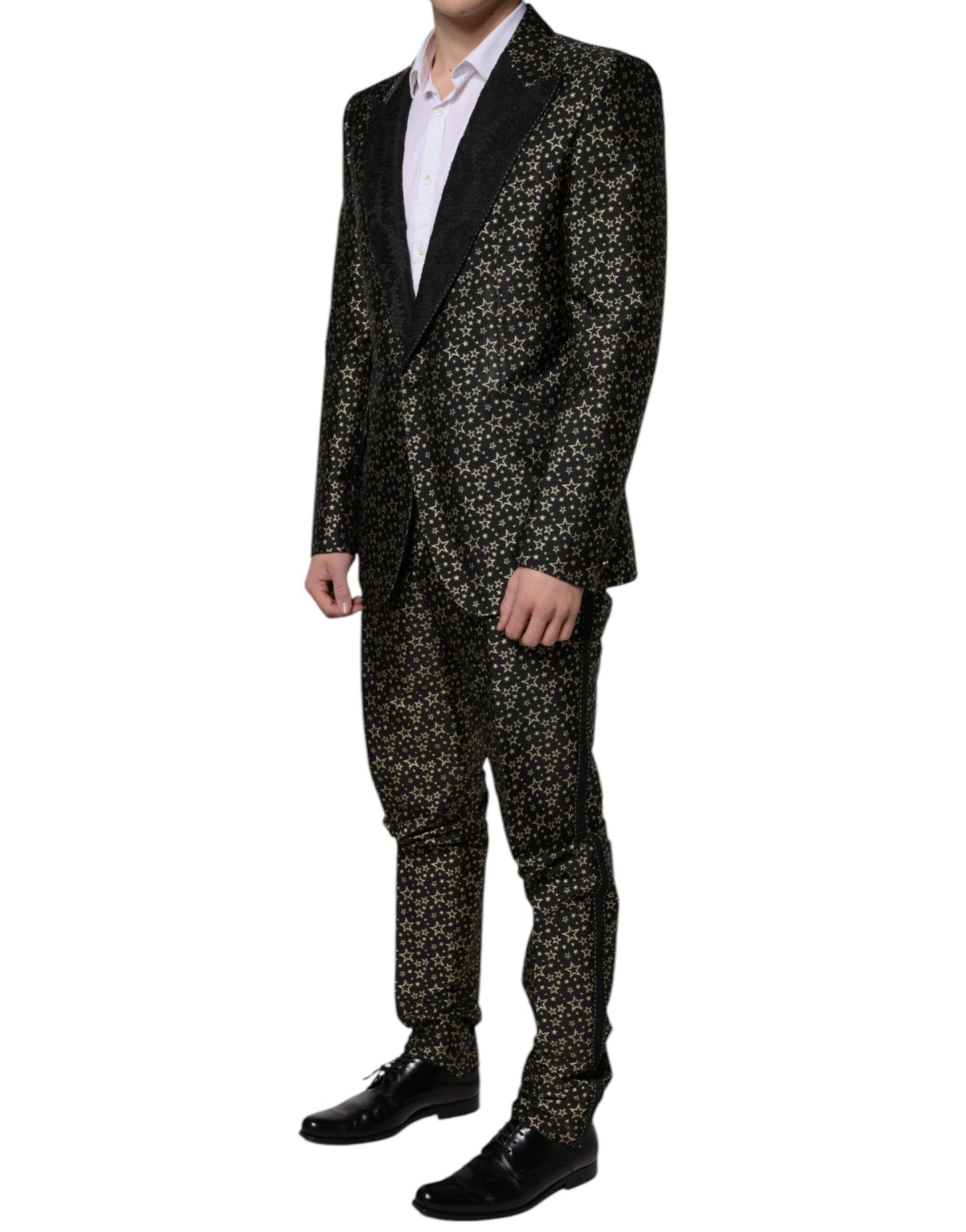 Dolce & Gabbana Black Stars Jacquard SICILIA 2-osainen puku