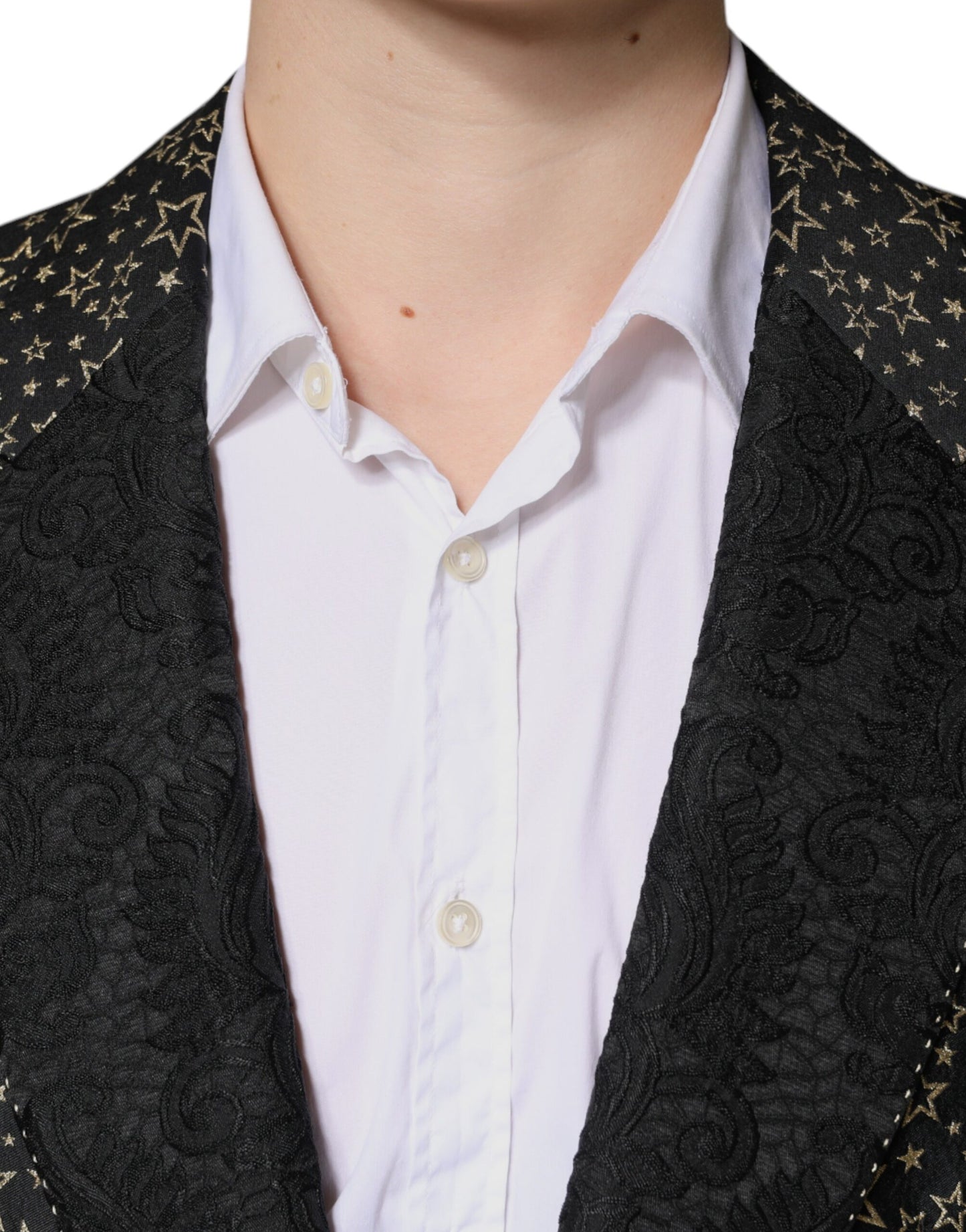 Dolce & Gabbana Black Stars Jacquard SICILIA 2-osainen puku