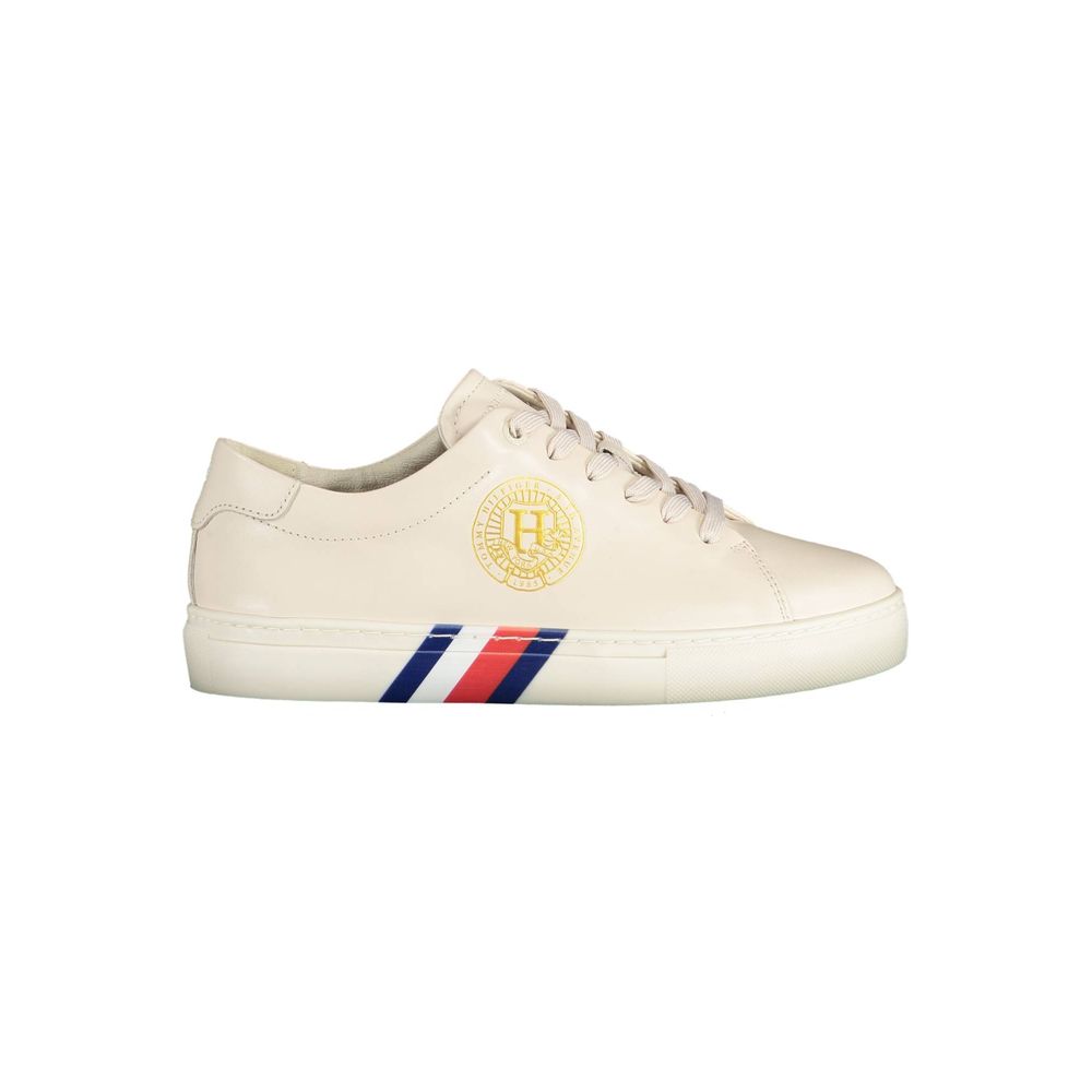 Tommy Hilfiger Beige Nahkainen Naisten Sneaker