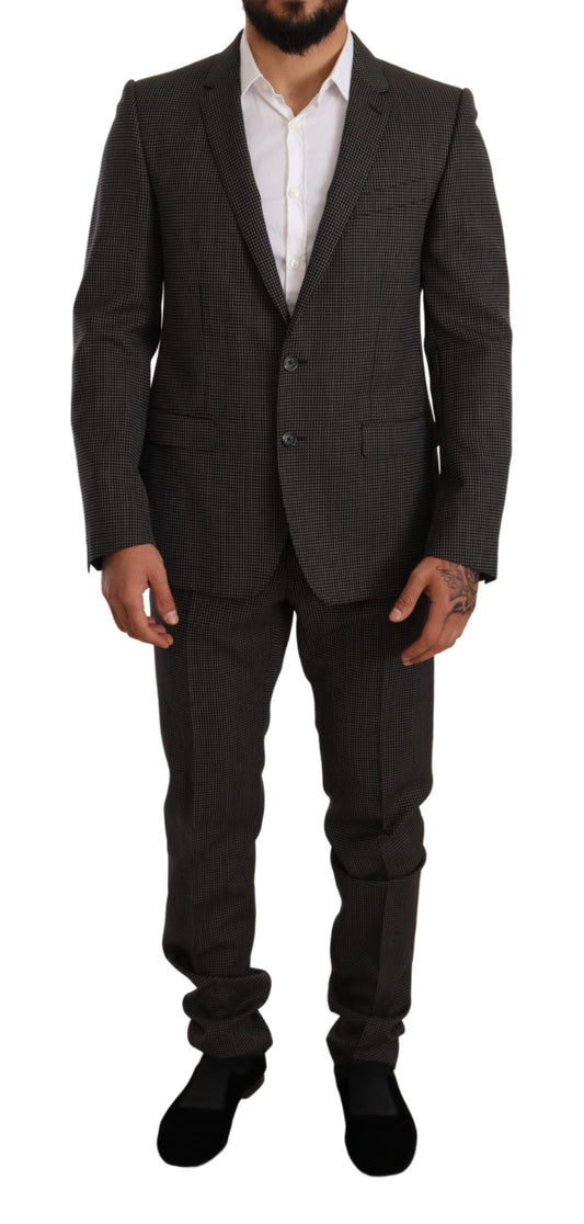 Dolce & Gabbana Elegant Grey Martini villainen pukusarja