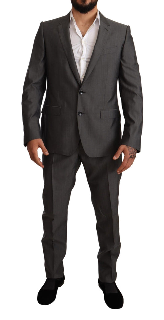 Dolce & Gabbana Elegant Martini Slim-Fit villasilkkipuku