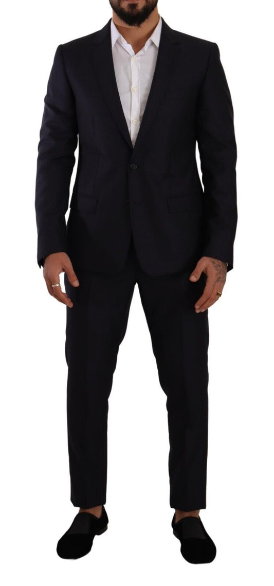 Dolce & Gabbana Elegant Slim Fit Wool Silk Cashmere -puku