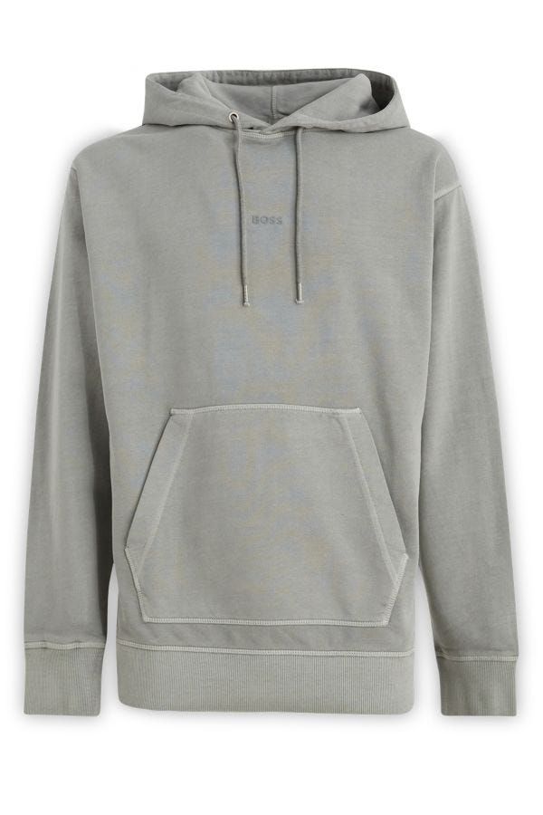 Hugo Boss Tyylikäs Harmaa Puuvillainen Huppari