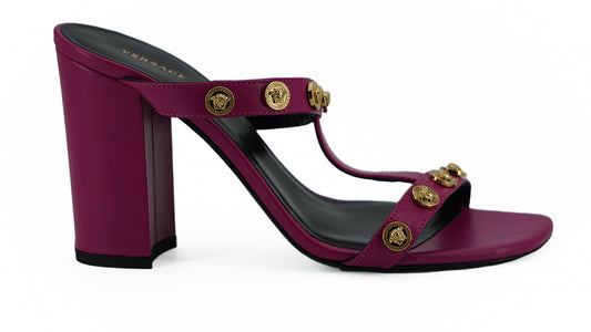 Versace Elegant Purple Calf Leather High sandaalit