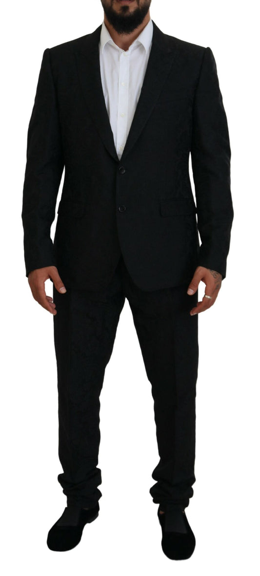 Dolce & Gabbana musta Martini Slim Fit -suunnittelijapuku