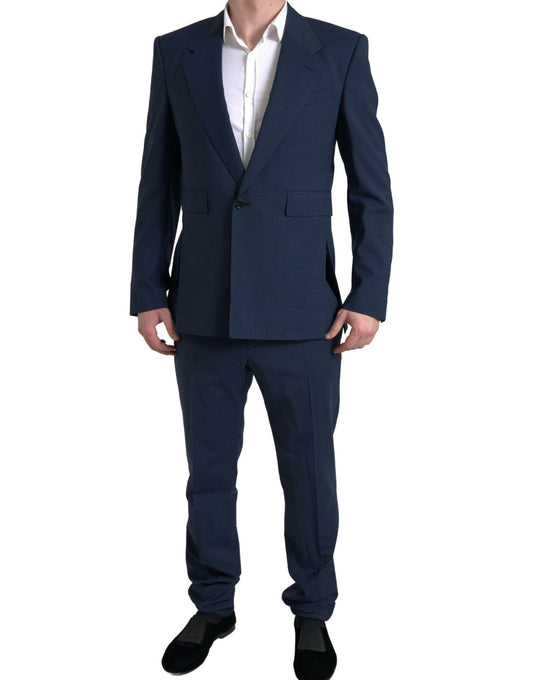 Dolce & Gabbana Elegant Slim Fit sininen kaksiosainen puku