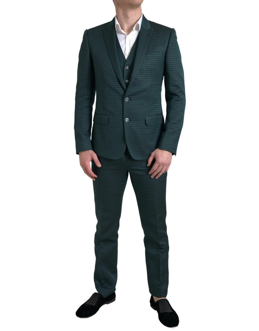 Dolce & Gabbana Emerald Elegance Slim Fit 3-osainen puku