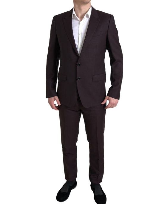 Dolce & Gabbana Maroon Martini Slim Fit 2-osainen puku