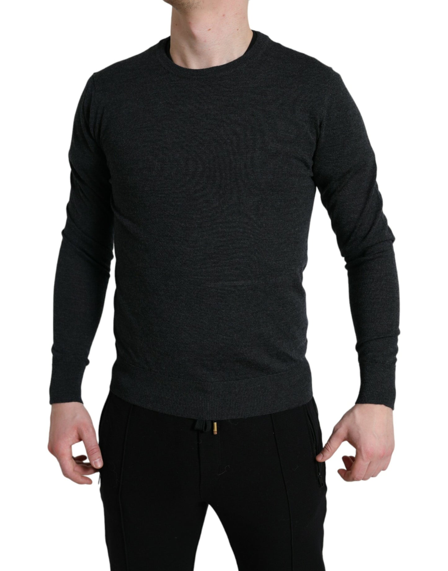 Dolce & Gabbana tyylikäs harmaa villapaita