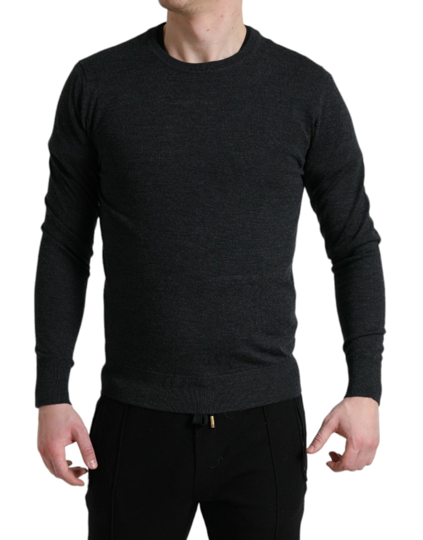 Dolce & Gabbana tyylikäs harmaa villapaita