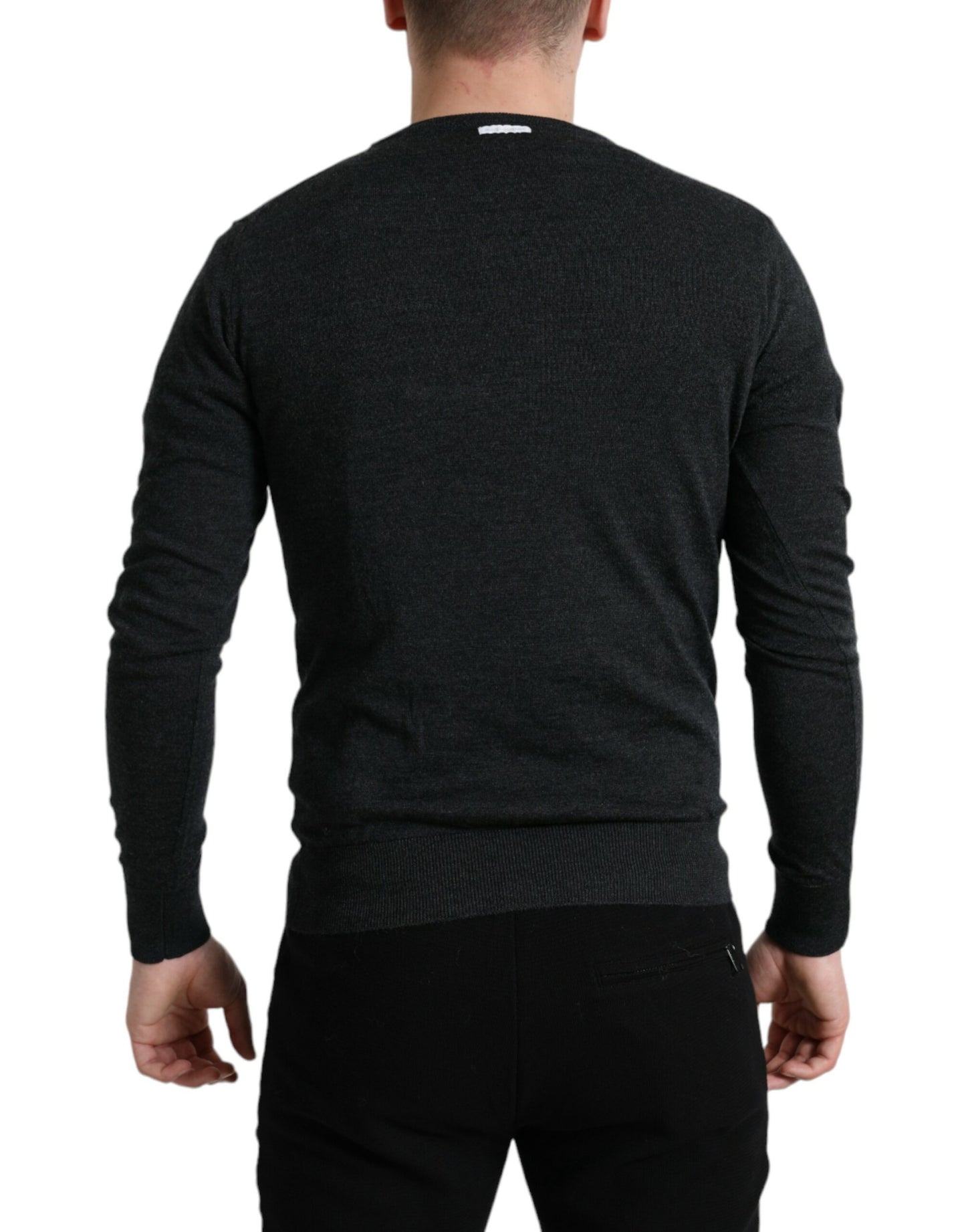 Dolce & Gabbana tyylikäs harmaa villapaita