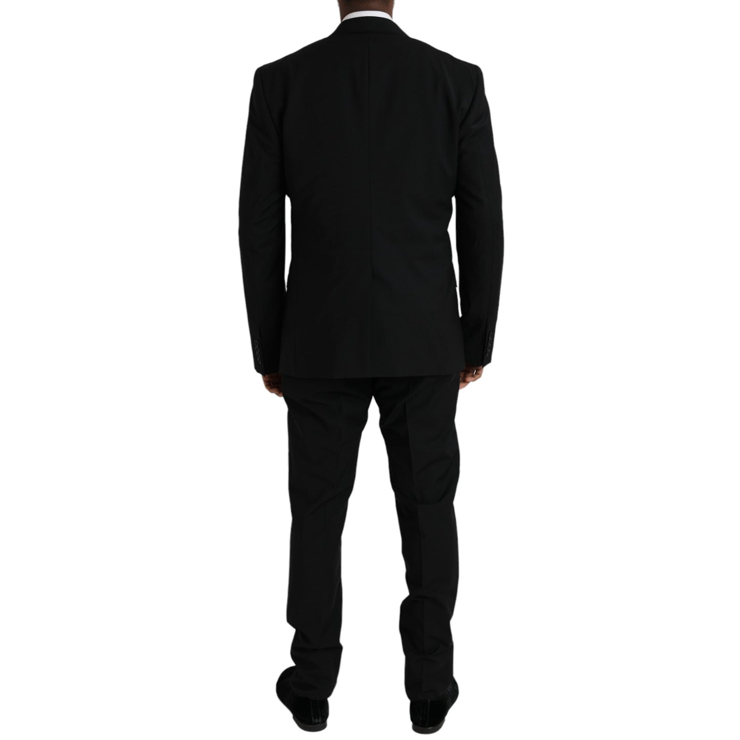 Dolce & Gabbana musta polyesteri STAFF muodollinen 3-osainen puku