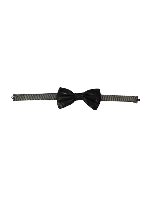 Dolce & Gabbana Black Fantasy Silk säädettävä kaula miesten rusetti