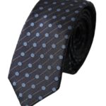 Dolce & Gabbana musta sininen polka dot silkki säädettävä miesten solmio
