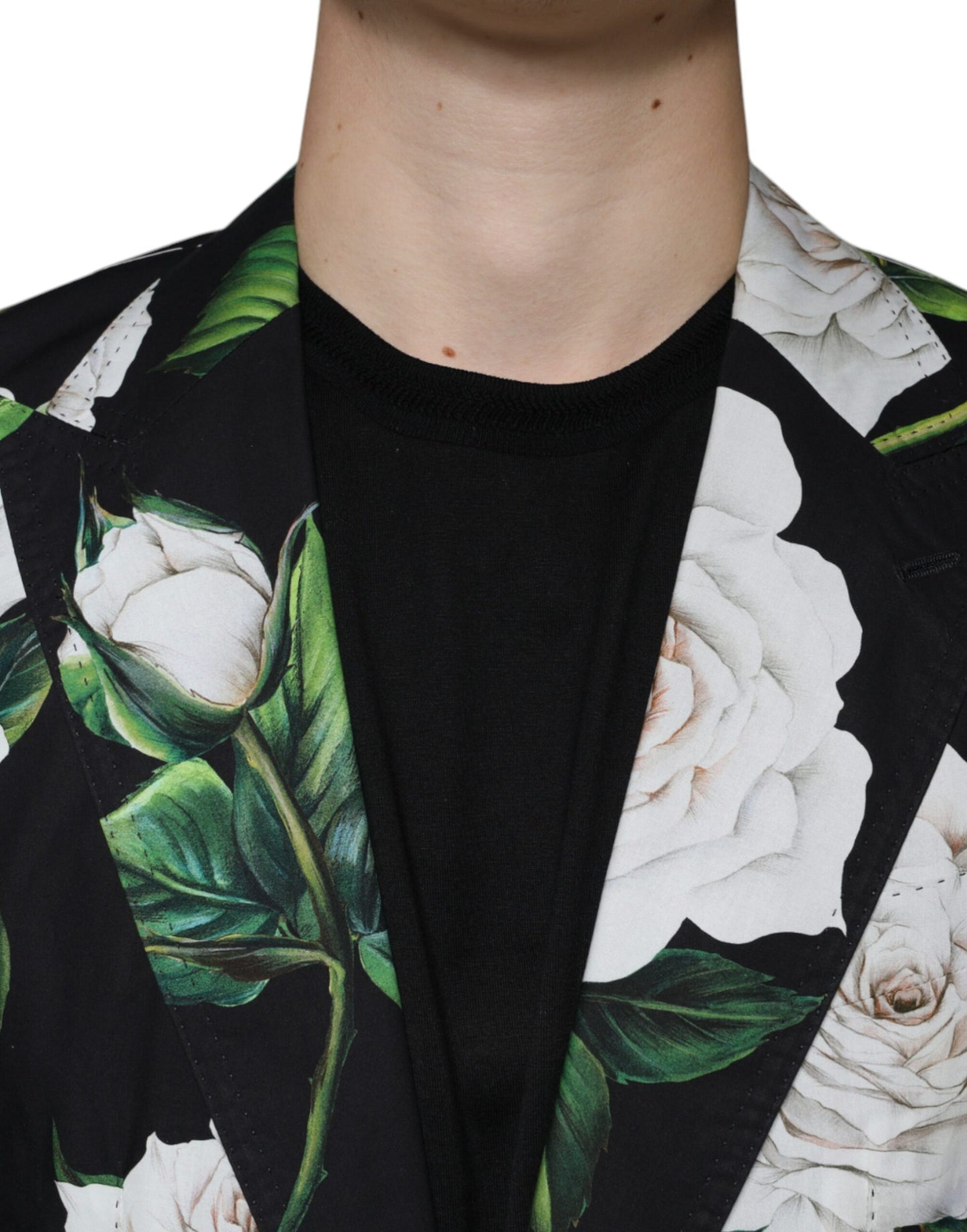 Dolce & Gabbana Black Rose Cotton miesten muodollinen 2-osainen puku